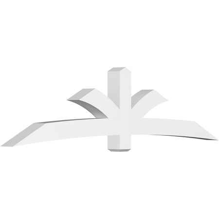 Ekena Millwork Davenport Architectural Grade PVC Gable Bracket, 108"W x 27"H x 6"D x 6"F, 6/12 Pitch GBP108X27X0606DAV00